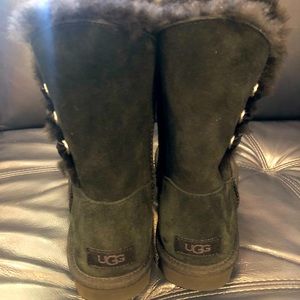 UGG Constantine Satin Ribbon Boot in black